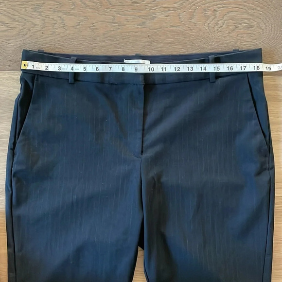 H&M Classic Pinstriped Black Slacks Pants Size 16 - Picture 7 of 11